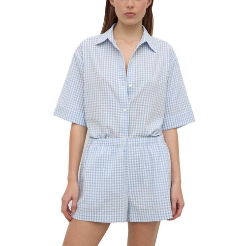 Assembly Label Ainslee Short Sleeve Shirt Blue Check